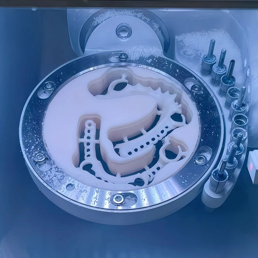 "Biocompatible acetal disc for dental prosthetic fabrication"