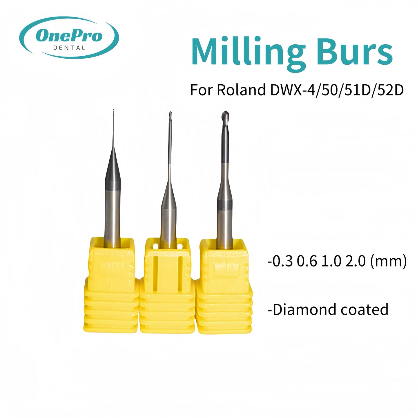 "Professional multi-material cutting tools for zirconia and PMMA processing"