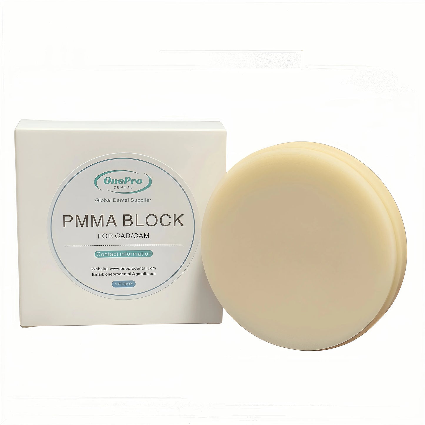 Biocompatible multilayer PMMA disc for temporary prosthetic fabrication
