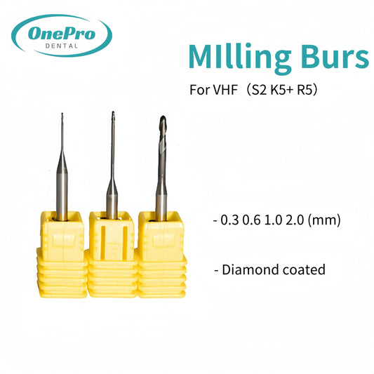 "Durable dental lab milling burs for advanced CAD/CAM workflows"