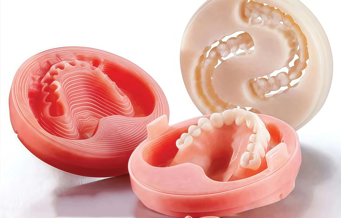 PMMA dental prosthetics product showcase - OnePro Dental high-quality polymethyl methacrylate dental materials