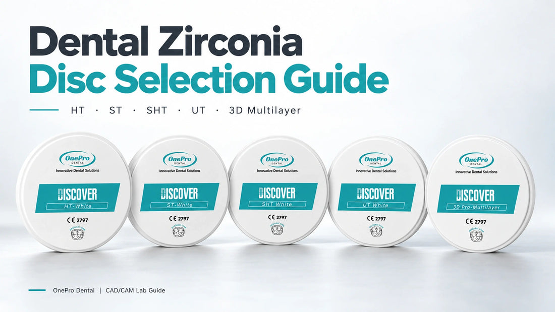 OnePro dental zirconia discs for HT, ST, SHT, UT and 3D multilayer CAD/CAM workflows