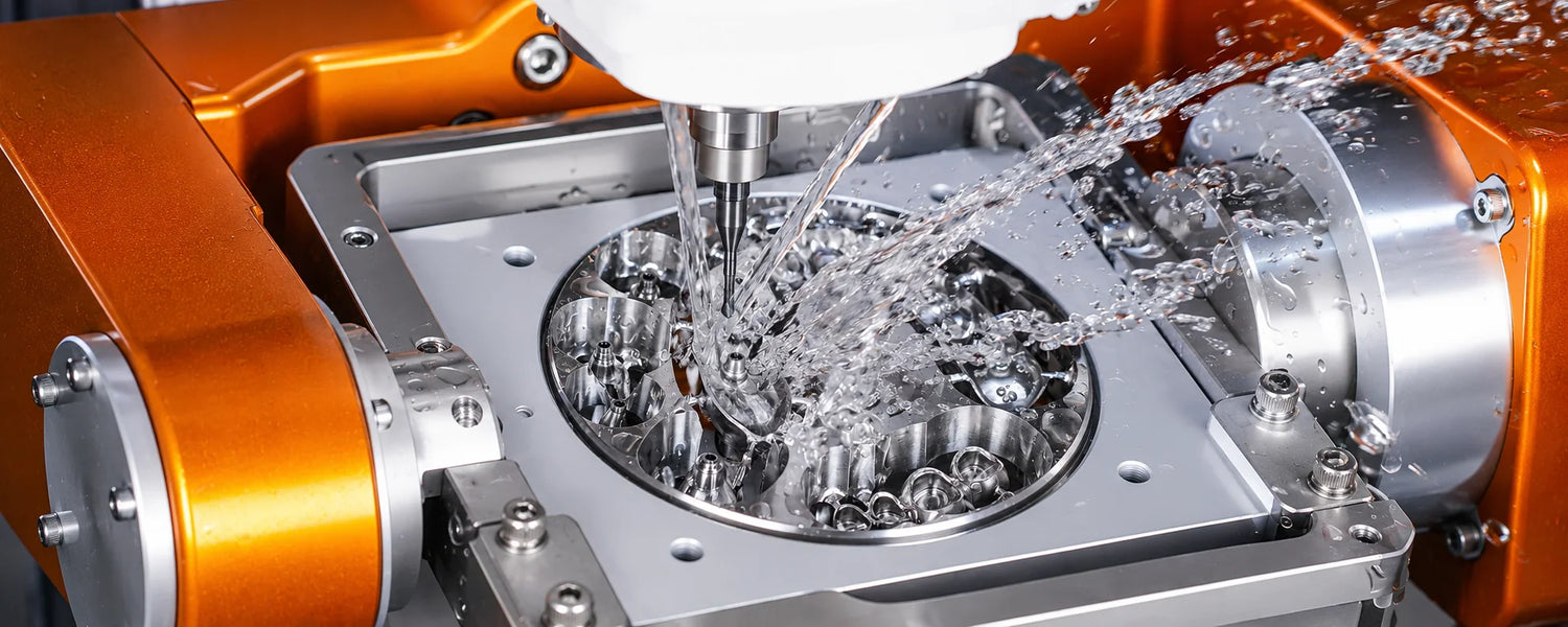 98mm Grade 2 pure titanium disc during wet CAD/CAM milling with coolant