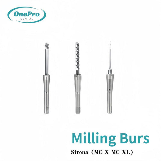 High-precision milling burs for Sirona MC X and MC XL dental machines