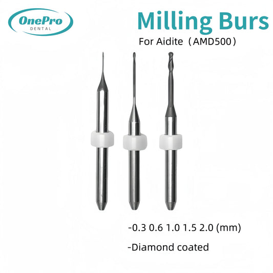 "High-precision milling burs for Aidite AMD500 zirconia cutting and dental restoration"