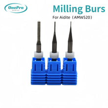 "High-precision milling burs for Aidite AMW520 multi-material cutting including zirconia and lithium disilicate"