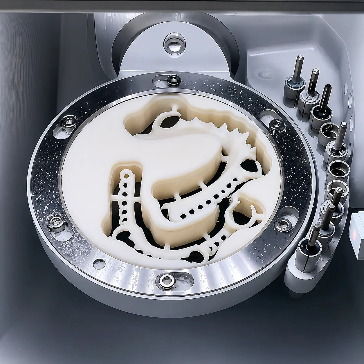 Dental acetal disc CAD/CAM milling and finishing workflow