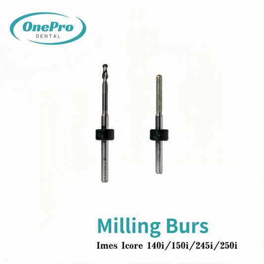 "High-performance milling burs for Imes Icore 140, 150, 245, 250 dental machines"