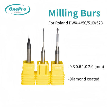 "Professional multi-material cutting tools for zirconia and PMMA processing"