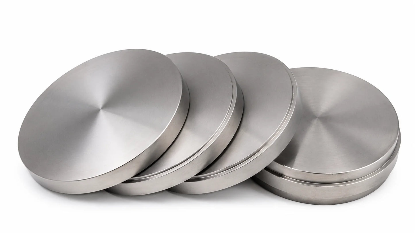 Grade 2 pure titanium discs in multiple thicknesses for dental CAD/CAM milling
