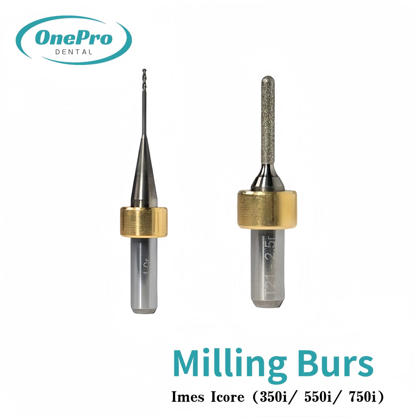 "High-performance milling burs for Imes Icore 350, 550, 750 dental machines"