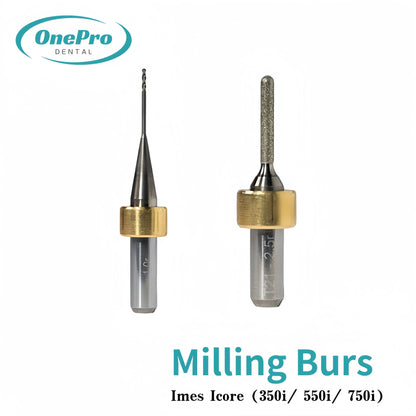 "High-performance milling burs for Imes Icore 350, 550, 750 dental machines"