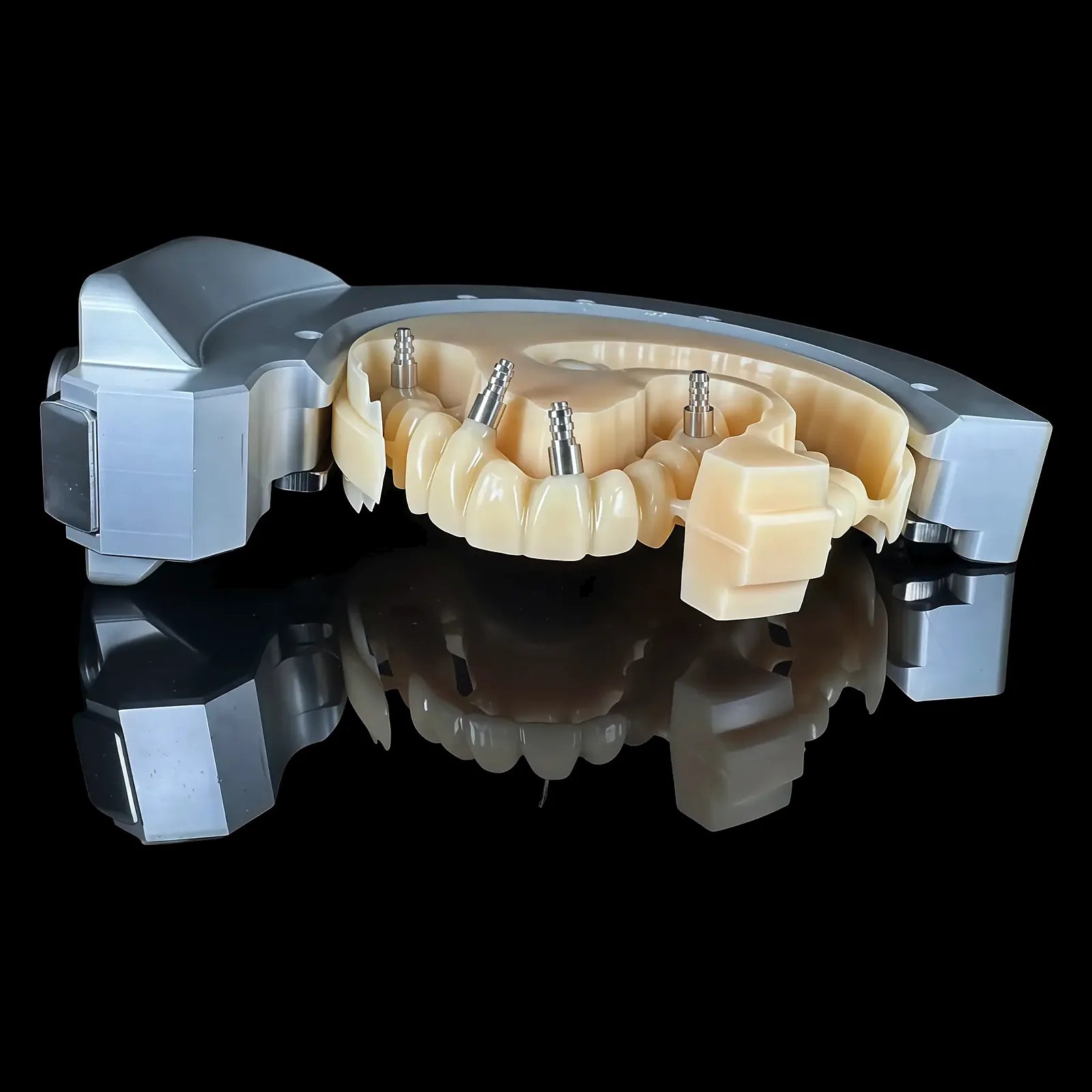 Full-arch temporary dental restoration made from a monolayer PMMA disc