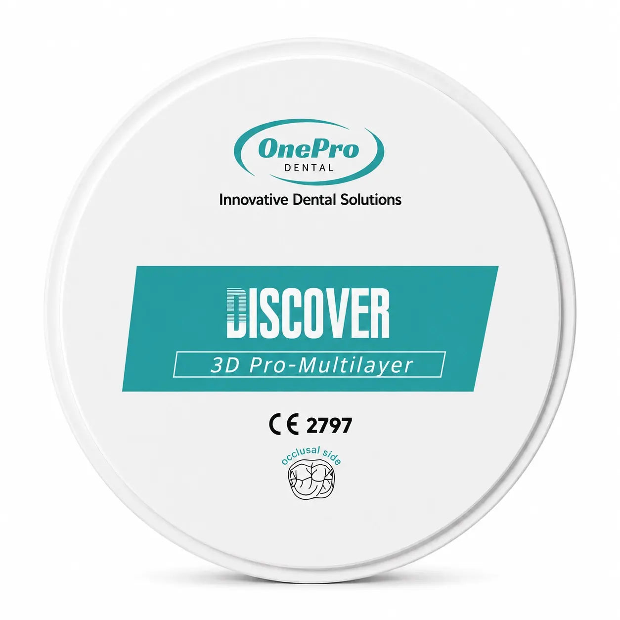 OnePro Dental 3D-Pro multilayer zirconia disc 98mm with CE 2797 marking for dental CAD/CAM labs
