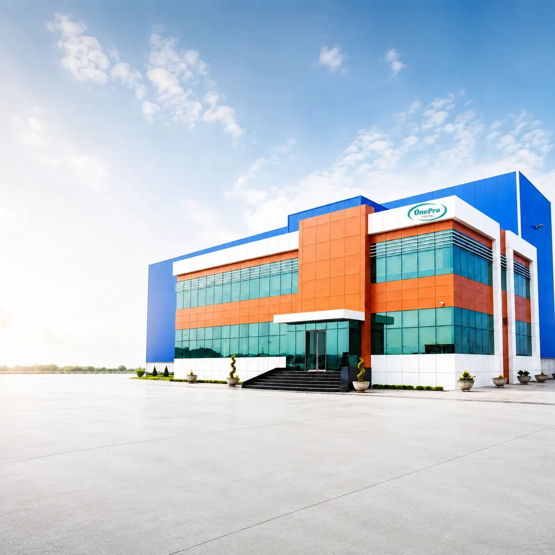 OnePro Dental company building and dental manufacturing facility exterior