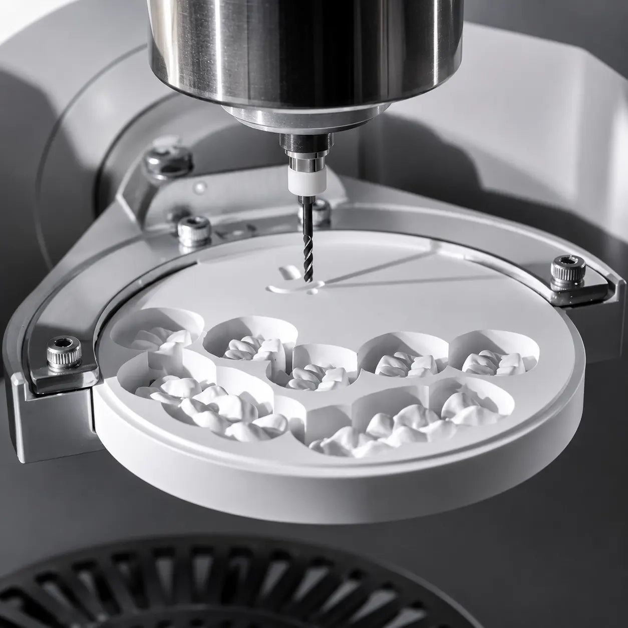 HT White zirconia disc milling process for dental CAD CAM restorations