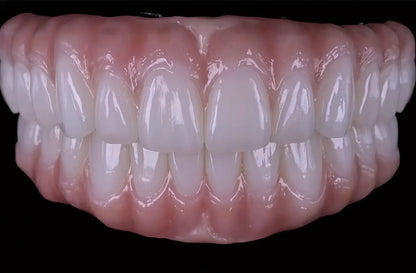 OnePro SHT White zirconia full-arch esthetic restoration with natural tooth translucency for dental CAD CAM 