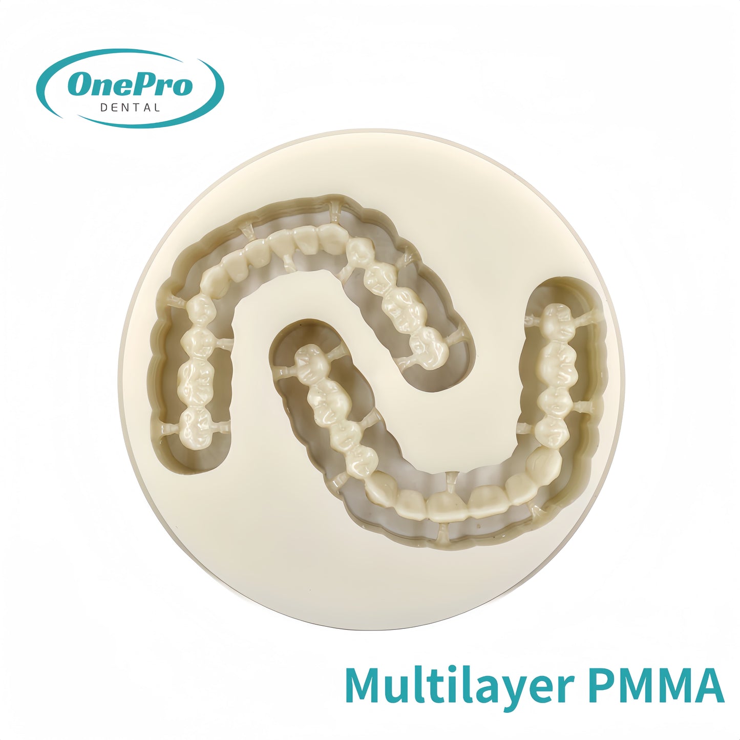 Versatile multilayer PMMA disc for seamless esthetic restorations