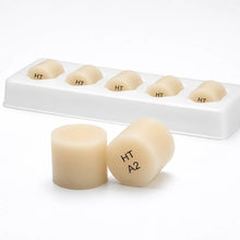 Pressable lithium disilicate glass ceramic ingots HT A2 with shade tray for dental restorations