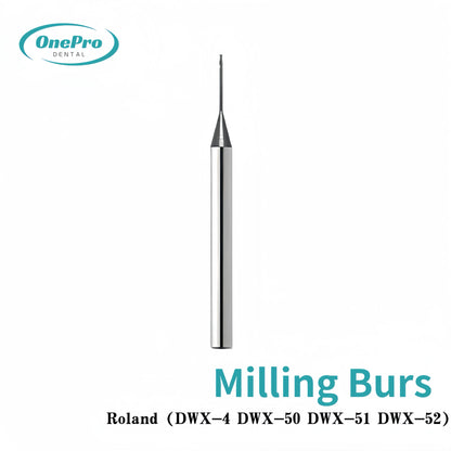"High-precision milling burs for Roland DWX-4, DWX-50, DWX-51 and DWX-52 dental machines"