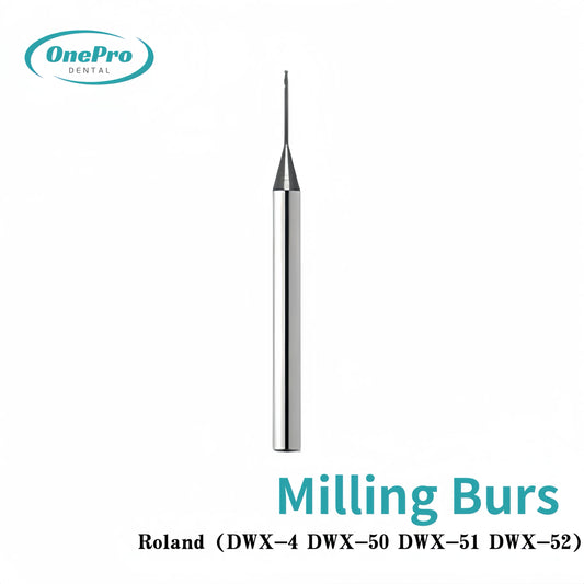 "High-precision milling burs for Roland DWX-4, DWX-50, DWX-51 and DWX-52 dental machines"