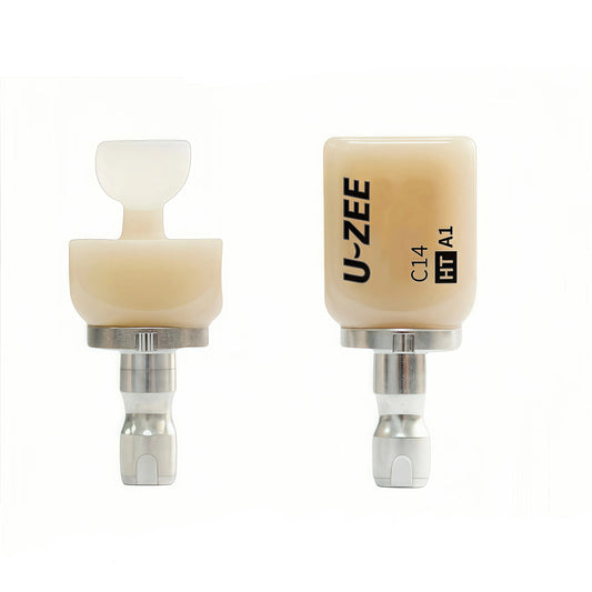 "U-ZEE direct-mill lithium disilicate block for same-day dental restorations"