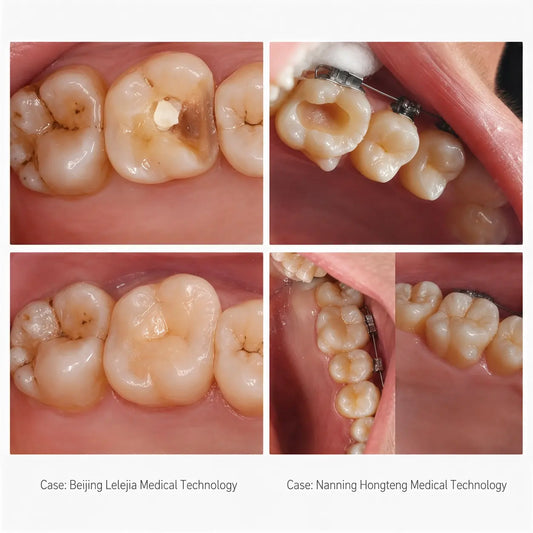 Dental restoration case comparison using U-ZEE Direct-Mill Glass Ceramic for natural-looking chairside restorations