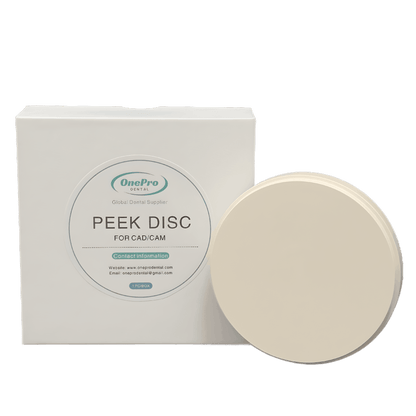 White PEEK disc for high-quality dental restorations