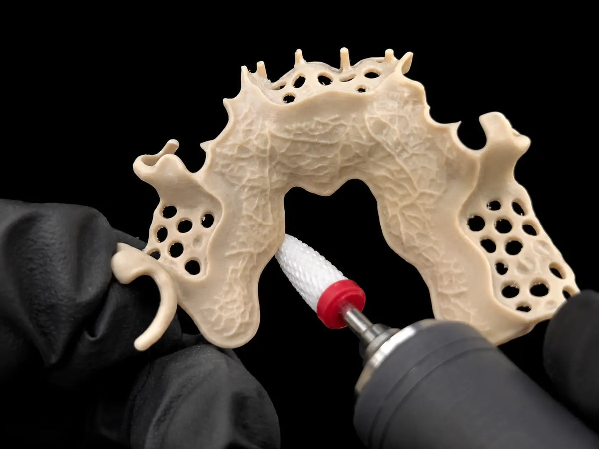Yellow PEEK disc CAD CAM milling application for dental framework fabrication