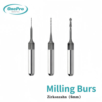 Milling Burs—Zirkonzahn（6mm）Milling Machine - OnePro Dental