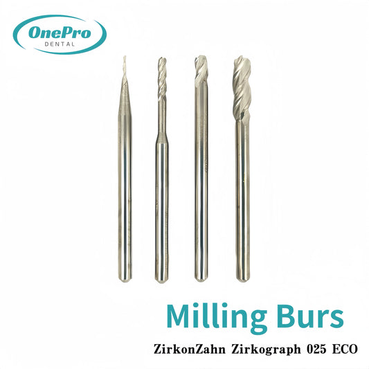 "High-precision Zirkograph 025 ECO burs for advanced zirconia restorations"
